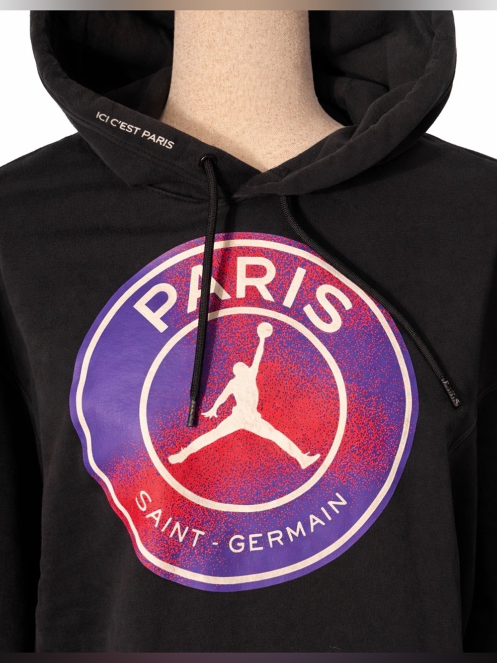 Nike Air Jordan Sweatshirt Black Paris Saint Germain Hoodie, M